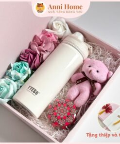 Pink Floral – Set quà tặng Bình giữ nhiệt box hoa