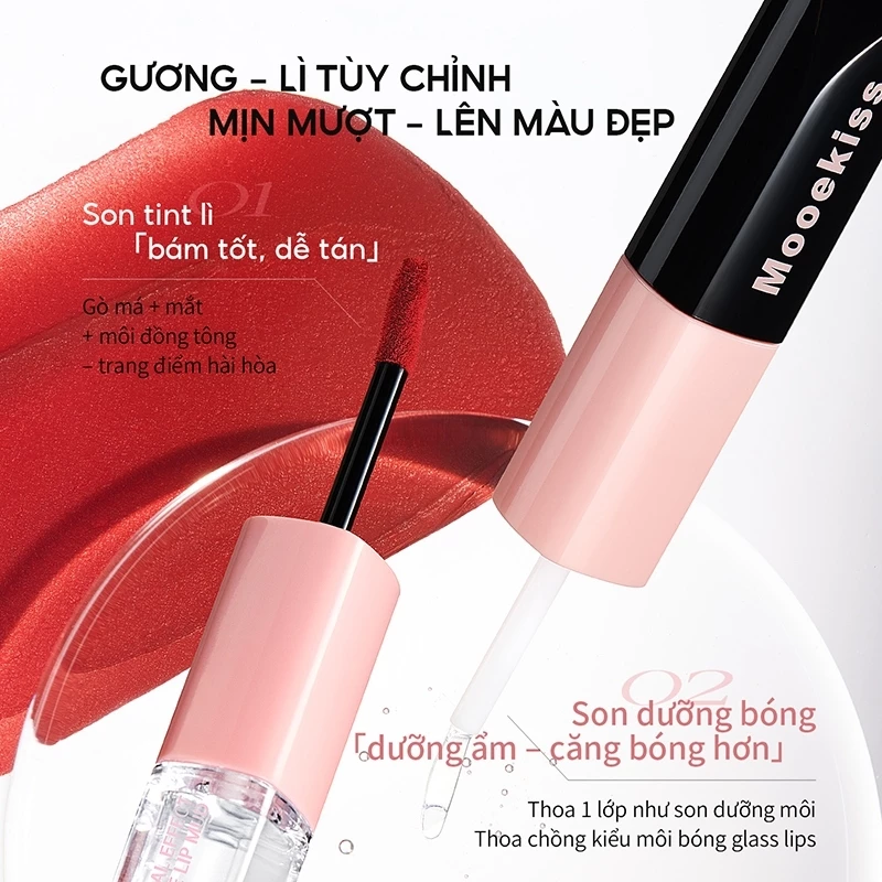 Combo 2 Son môi hai đầu Mooekiss